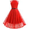 Rochie Trapez Roșie De Epocă