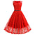 Rochie Trapez Roșie De Epocă