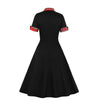 Rochie De Lucru Vintage Neagră În Carouri