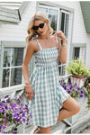 Rochie De Epocă Verde Cu Vichy