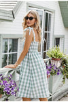 Rochie De Epocă Verde Cu Vichy