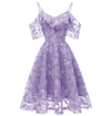 Rochie Vintage Mov Cu Voal