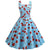 Rochie De Epocă 1950 Albastru Cireș