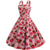 Rochie De Epocă 1950 Roz Căpșuni