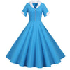 Rochie Vintage Anii 50 Albastru Cer