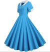Rochie Vintage Anii 50 Albastru Cer