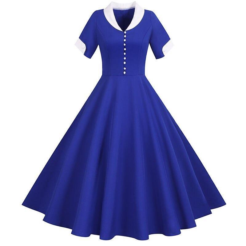 Rochie Albastră Vintage Anilor 50