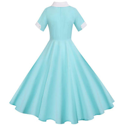 Rochie Turcoaz De Epocă Anii 50