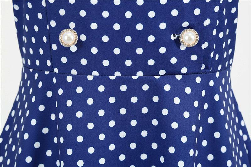 Rochie Albastră Glamour Din Anii 50