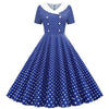 Rochie Albastră Glamour Din Anii 50