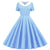 Rochie Cu Buline Albastru Cer Anilor 50