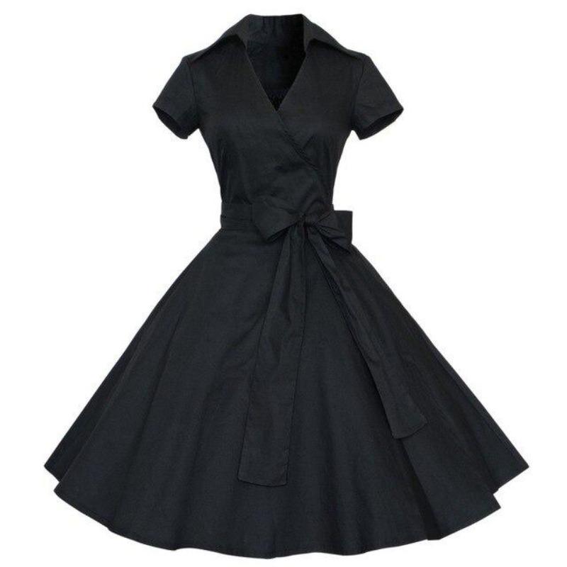 Rochie Neagră Plină De Epocă Anii 50