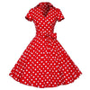 Rochie Roșie Vintage Anilor 50