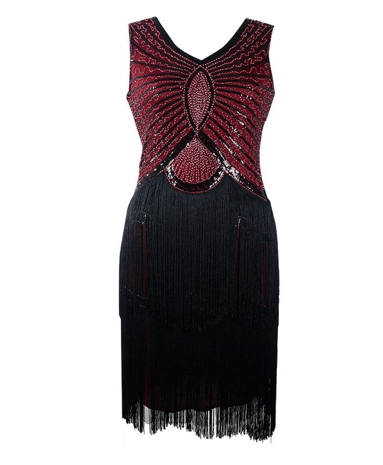 Rochie Vintage Din Anii 1920 Art Deco Burgundy
