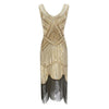 Rochie Vintage Anilor 20 Bej Negru