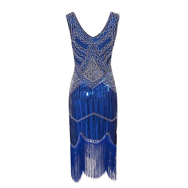 Rochie Vintage Anii 20 Albastră