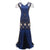 Rochie Charleston Vintage Anii 20 Albastru