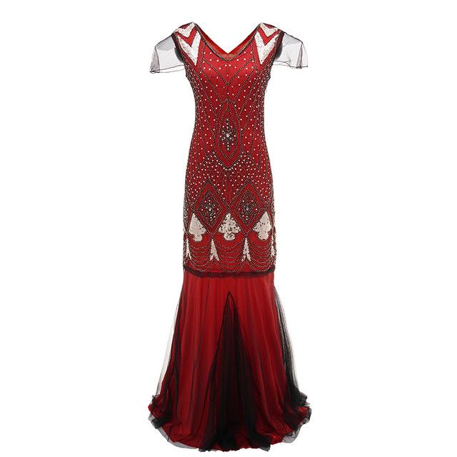 Rochie Roșie Charleston De Epocă Anii 20