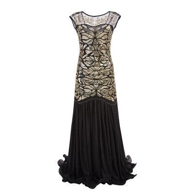 Rochie Flapper De Epocă Din Anii 20 Auriu
