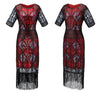 Rochie Roșie Lungă Gatsby De Epocă Anilor 20