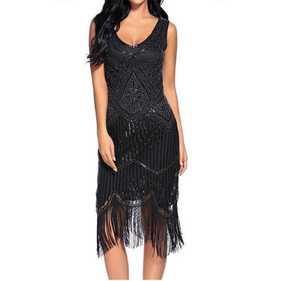 Rochie Gatsby Vintage Anilor 20 Neagra
