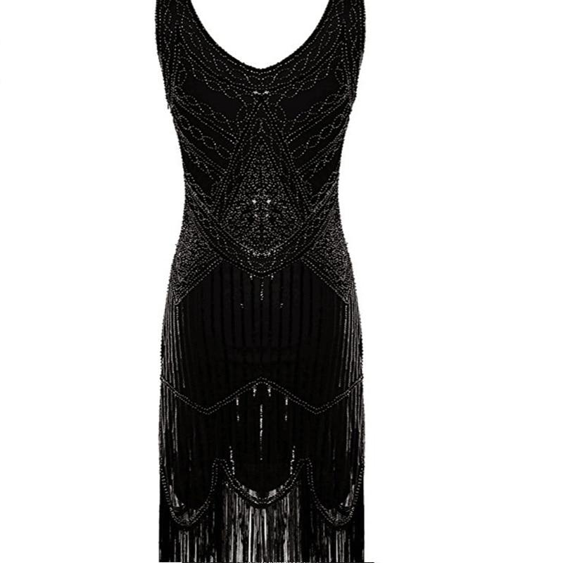 Rochie Gatsby Vintage Anilor 20 Neagra