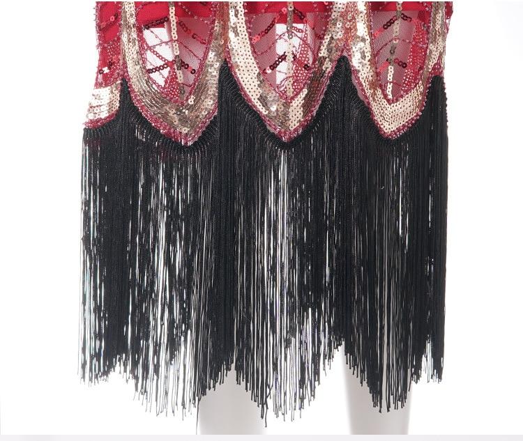 Rochie Roșie Gatsby De Epocă Anilor 20