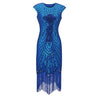 Rochie Plus Size Albastra Anii 20