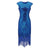 Rochie Plus Size Albastra Anii 20