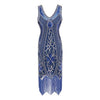 Rochie Charleston Vintage Ani 20 Plus Marime Albastra