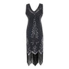 Rochie Charleston Vintage Ani 20 Plus Marime Neagra