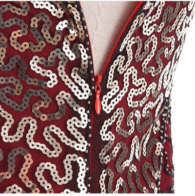 Rochie Charleston Roșie De Mărime Plus Anilor 20 Vintage