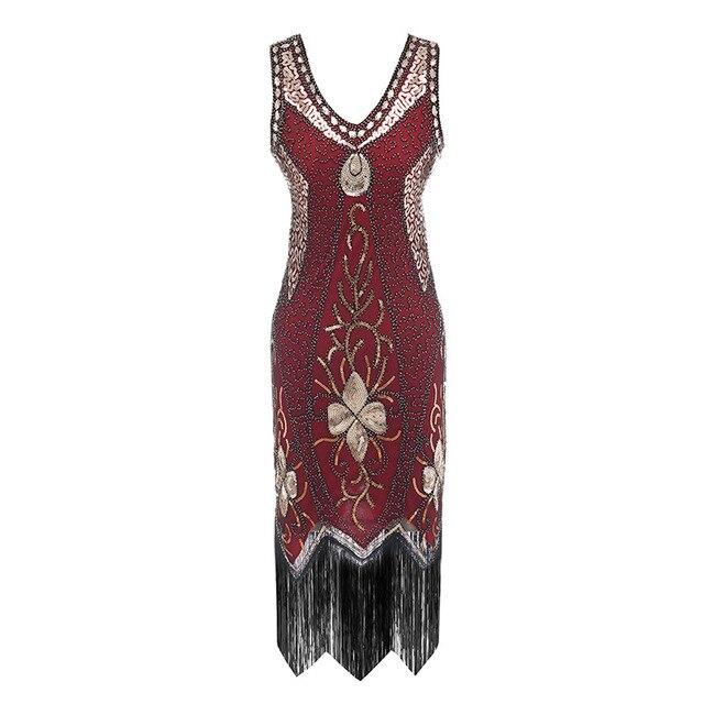 Rochie Charleston Roșie De Mărime Plus Anilor 20 Vintage