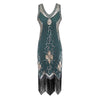 Rochie Charleston Vintage Ani 20 Plus Marime Verde