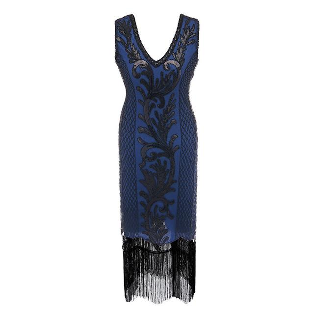 Rochie De Cocktail Albastra Anii 20