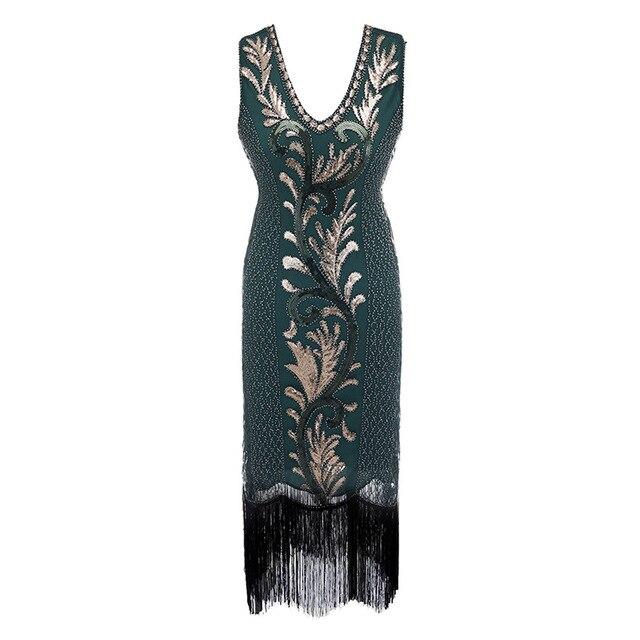 Rochie De Cocktail Verde Anii 20