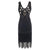 Rochie Vintage Ani 20 Plus Size Negru Aur