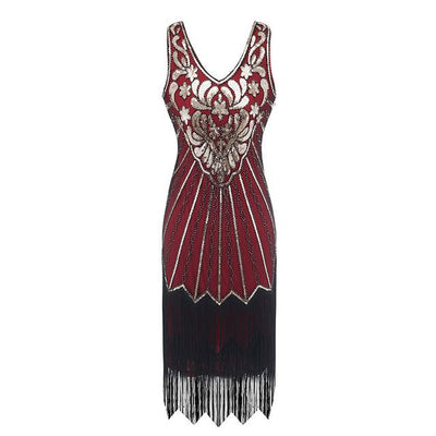 Rochie Roșie De Mărime Plus Vintage Anilor 20