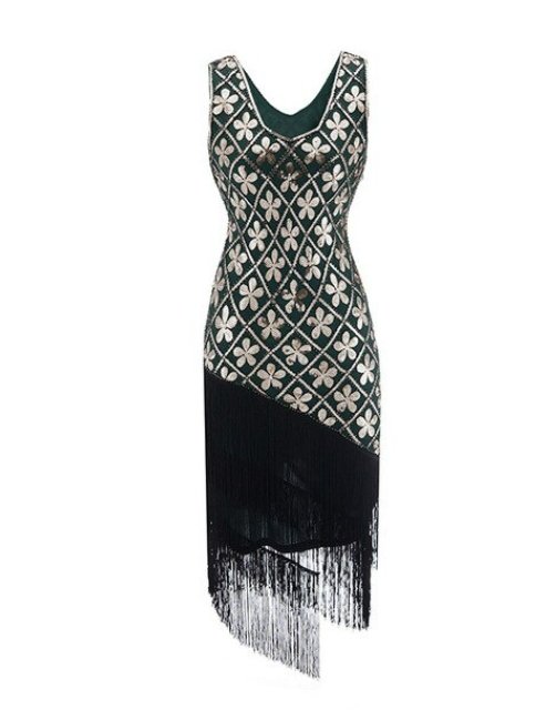 Rochie Vintage Ani 20 Plus Size Green Gold