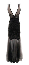 Rochie Neagră Lungă De Epocă Anii 20