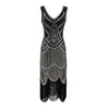 Rochie Vintage Anii 20 Negru Auriu