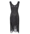 Rochie Vintage Anii 20 Negru Argintiu