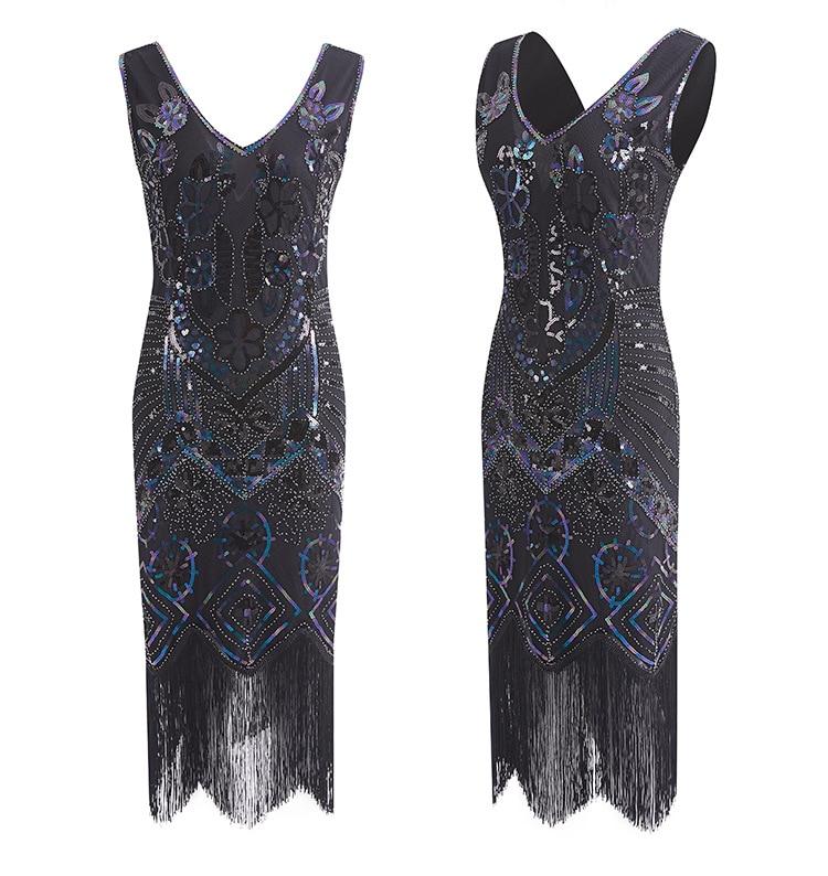 Rochie Paris Vintage Anilor 20 Neagra