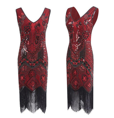 Rochie Roșie Paris Vintage Anilor 20