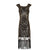 Rochie Retro Anilor 20 Negru Auriu
