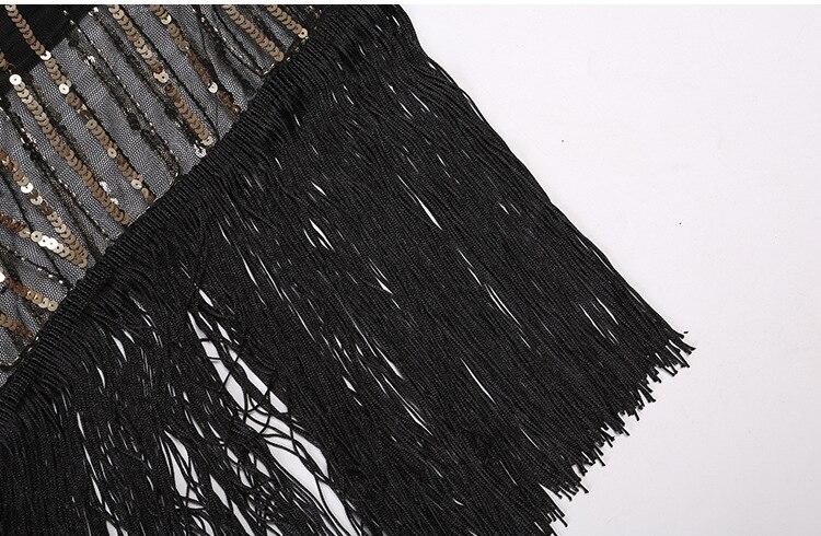 Rochie Retro Anilor 20 Negru Auriu