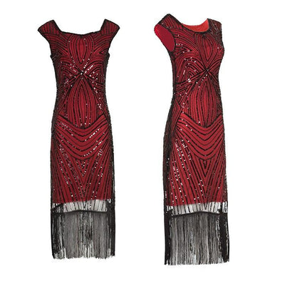 Rochie Roșie Retro Anilor 20 De Epocă