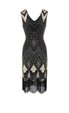 Rochie De Epocă Cu Paiete Din Anii 20 Negru Aur