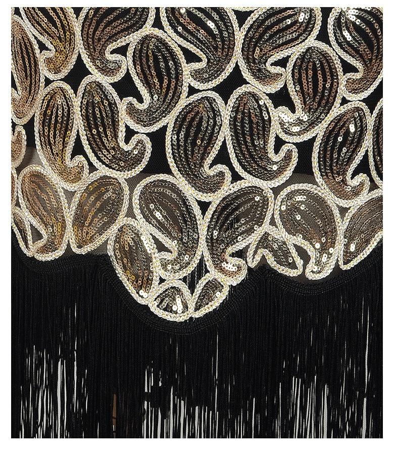 Rochie De Epocă Anii 20 Sexy Negru Aur