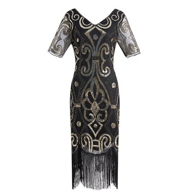Rochie Din Dantelă Aurie Anii 20